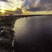 Sunset Over Lake Shelby Poster