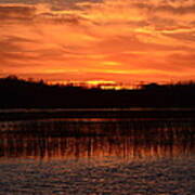 Sunset Over Tiny Marsh Poster