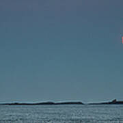 Super-moon Over Inner Farne Islands Poster