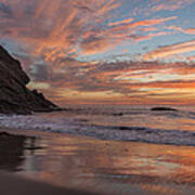 Surfers And Sunset At Strands Beach Dana Point Poster