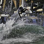 Surfing San Clemente Pier Poster