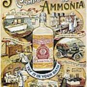 Sutton's Compound Cream Of Ammonia Vintage Ad Poster
