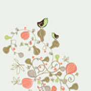Sweet Bird Wallpaper Design Poster