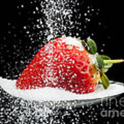 Sweet Strawberry With Sugar Granules Poster