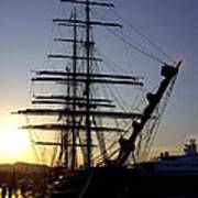 Tall Ship In Ibiza Town Poster