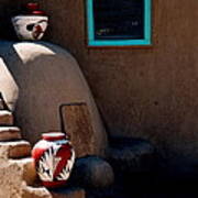 Taos New Mexico Pottery Poster