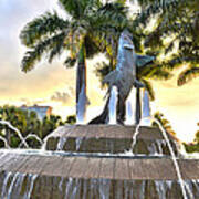 Tarpon Fountain In Cape Coral Florida Poster
