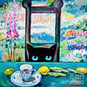 Tea Time Kitty Poster
