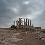 Temple Of Poseidon At Sounion, Greece Poster