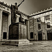 Tennessee War Memorial Black And White Poster