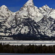 Tetons From Glacier View Overlook Poster
