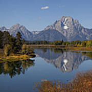 Tetons Mount Moran Morning Poster