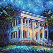 Texas Governor Mansion Painting Poster