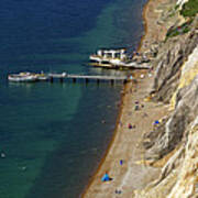 The Beach And Sand Cliffs Of Alum Bay Poster
