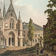 The College De Navarre In Paris, Engraved By I. Hill, 1809 Aquatint Poster