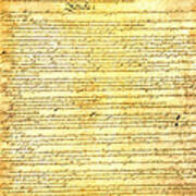 The Constitution Of The United States Of America Poster