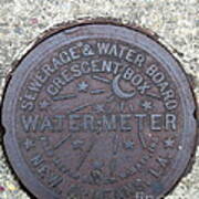 New Orleans Crescent Box Water Meter Cover In Louisiana Poster