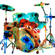 The Drums - Music Art By Sharon Cummings Poster