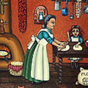 The Lesson Or Making Tortillas Poster