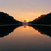 The Lincoln Memorial At Sunset Poster