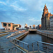 The Liver Buildings And The New Pier Poster