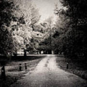 The Lonely Road -textured Photo Art Monochrome Poster