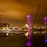 The New Memorial Bridge At Night Poster