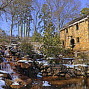 The Old Mill In Winter - Arkansas - North Little Rock Poster