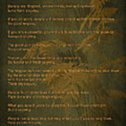 The Paradoxical Commandments Poster