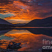 Kootenay Lake Bc Canada Vibrant Sunrise Poster