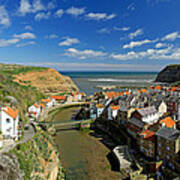 The Seaside Village Of Staithes Poster