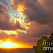 The Setting Of The Sun At Cinque Terre Poster
