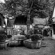 The Village Of Gatlinburg In Black And White Poster