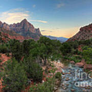 The Watchman At Zion National Park Poster