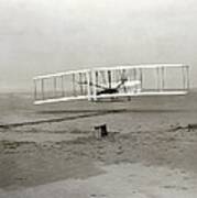 The Wright Brothers' First Powered Poster
