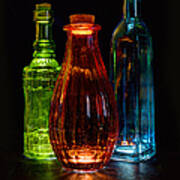 Three Decorative Bottles Poster