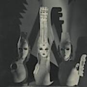 Three Masks Designed By Oliver Messel Poster