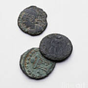 Three Roman Coins, 2nd Century Poster