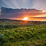 Thunderstorm Range - Montana Poster