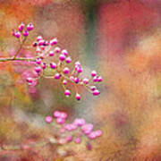 Tie Dyed Berries In Pink Orange And Gold Poster