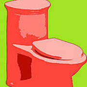 Toilette In Red Poster