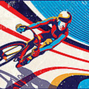 Track Cyclist Poster