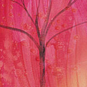 Tree Of Three Pink Poster