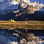 Trekkers Camp Under Mt Fitzroy Patagonia Poster