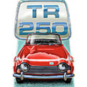 Triumph Tr-250 Sportscar In Red Poster
