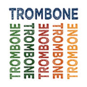 Trombone Cute Colorful Poster