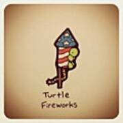Turtle Fireworks Poster