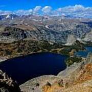 Twin Lakes And The Beartooth Mountains Poster