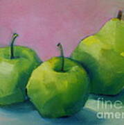 Two Apples And One Pear Poster