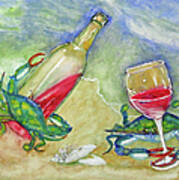 Tybee Blue Crabs Tipsy Poster